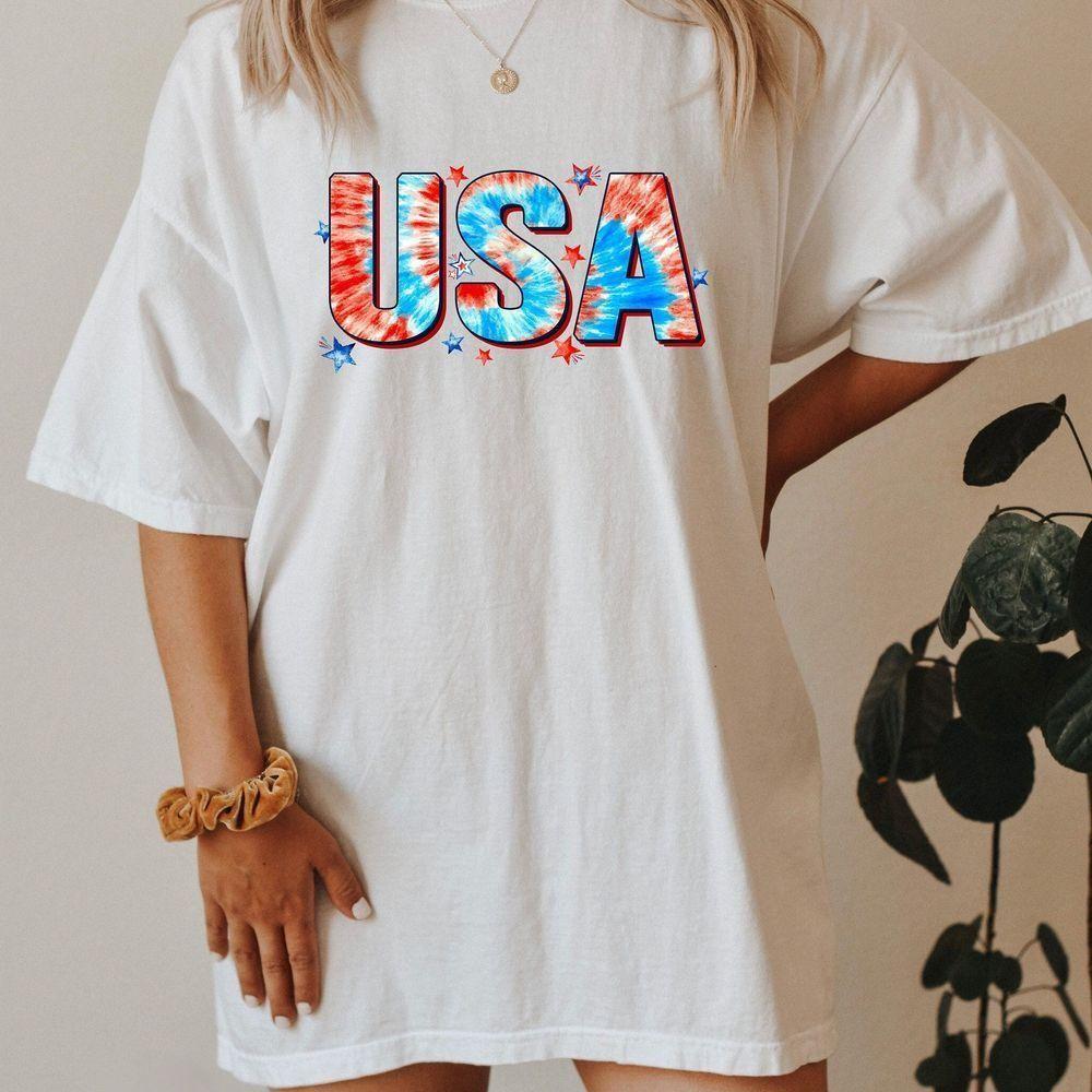 Retro America Tie Dye Usa Vuitino Apparel